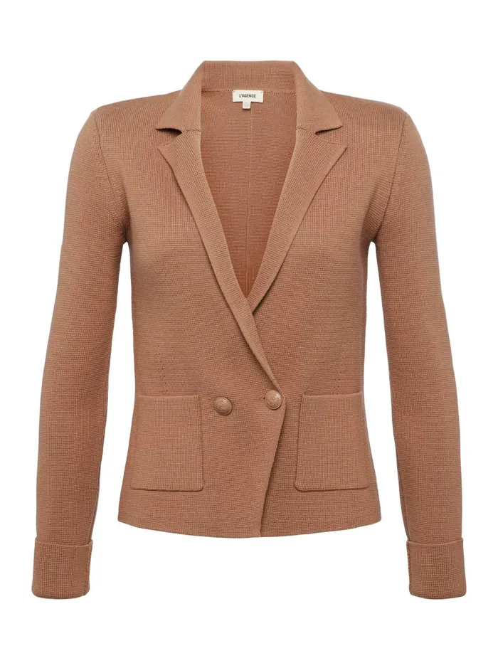 Sofia Knit Blazer Ginger Snap Women L039Agence Knitwear Sofia Knit Blazer Ginger Snap Women L039Agence Knitwear