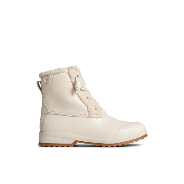 Sperry Boots Maritime Repel Teddy Trim Snow Boot Bone 8211 Women