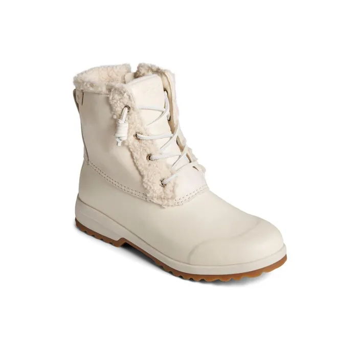 Sperry Boots Maritime Repel Teddy Trim Snow Boot Bone 8211 Women