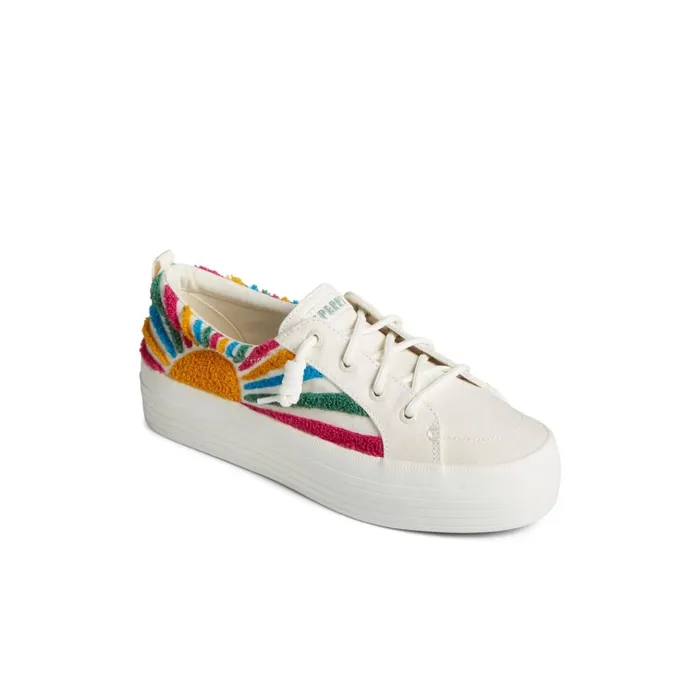 Sperry Sneakers Crest Vibe Sun Platform Sneaker White Textile Woven 8211 Women