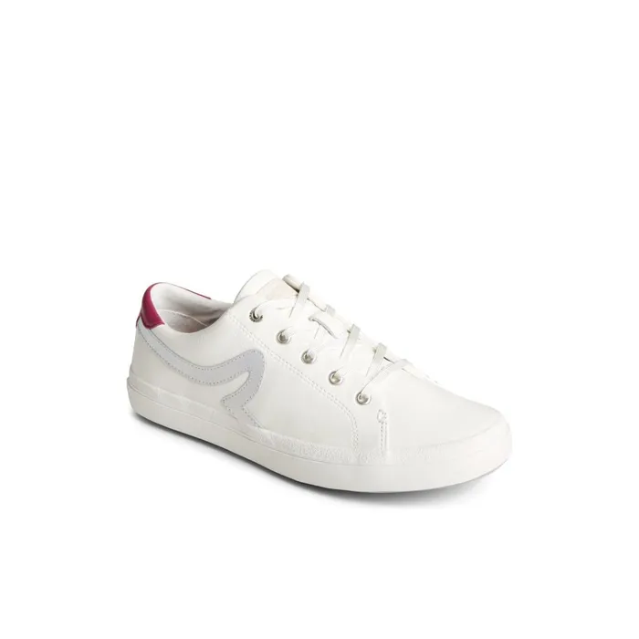 Sperry Sneakers Sandy Leather Metallic Sneaker White Leather Satin 8211 Women