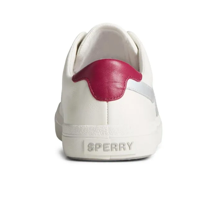 Sperry Sneakers Sandy Leather Metallic Sneaker White Leather Satin 8211 Women