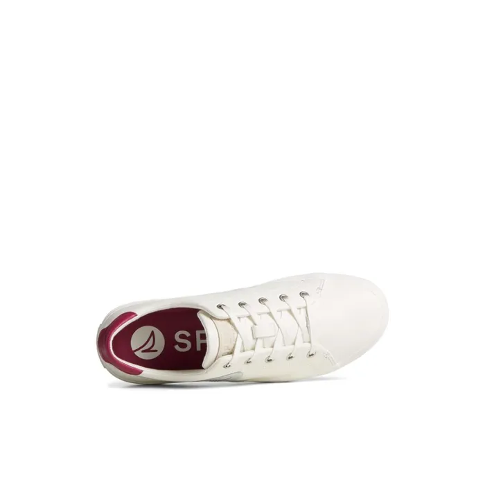 Sperry Sneakers Sandy Leather Metallic Sneaker White Leather Satin 8211 Women