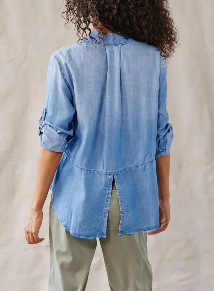 Split Back Button Down 8211 Medium Ombre Wash Women Bella Dahl Long Sleeve Split Back Button Down 8211 Medium Ombre Wash Women Bella Dahl Long Sleeve