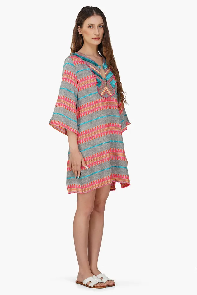 Starlette Yarn Dyed Stripe Short Dress Starlette Yarn Dyed Stripe Short Dress