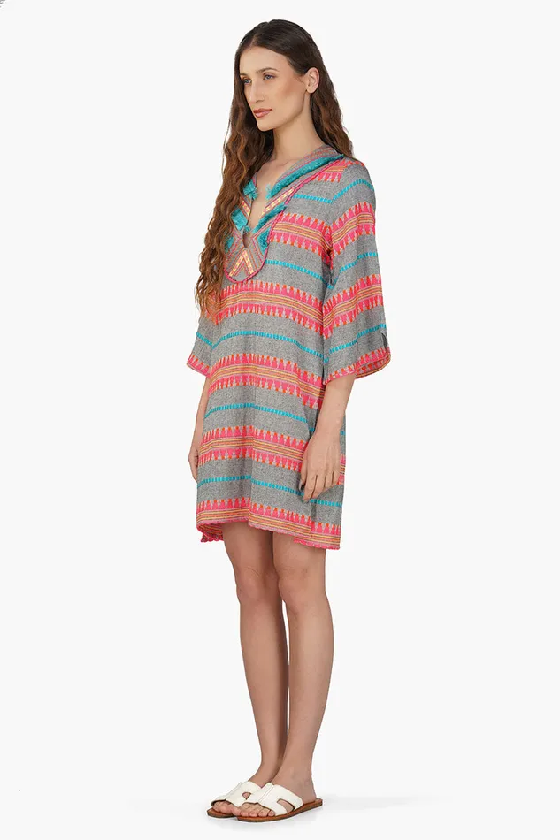 Starlette Yarn Dyed Stripe Short Dress Starlette Yarn Dyed Stripe Short Dress