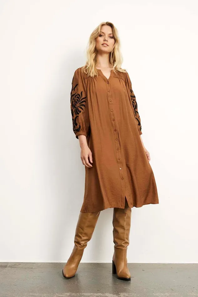 STINA DRESS 15865 810 Cognac 810 Women IN FRONT DRESSES