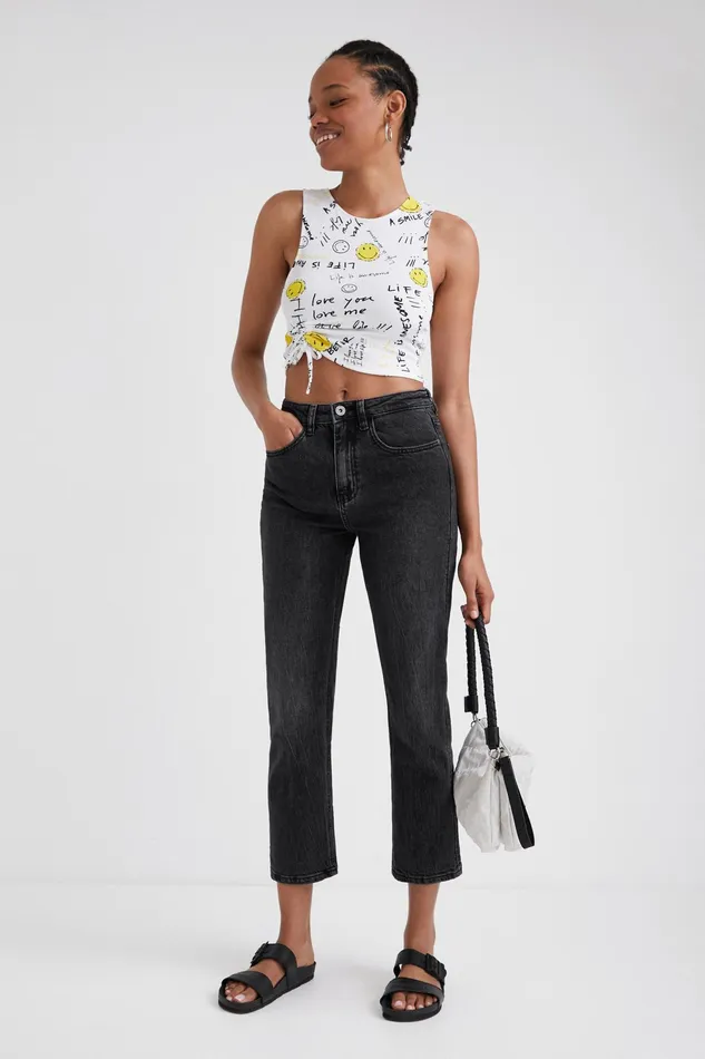 Straight Ankle Grazer Jeans Women Desigual Jeans