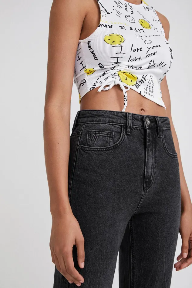Straight Ankle Grazer Jeans Women Desigual Jeans