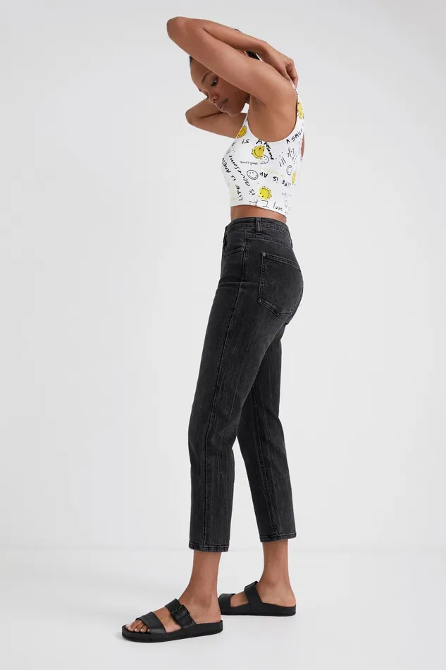 Straight Ankle Grazer Jeans Women Desigual Jeans