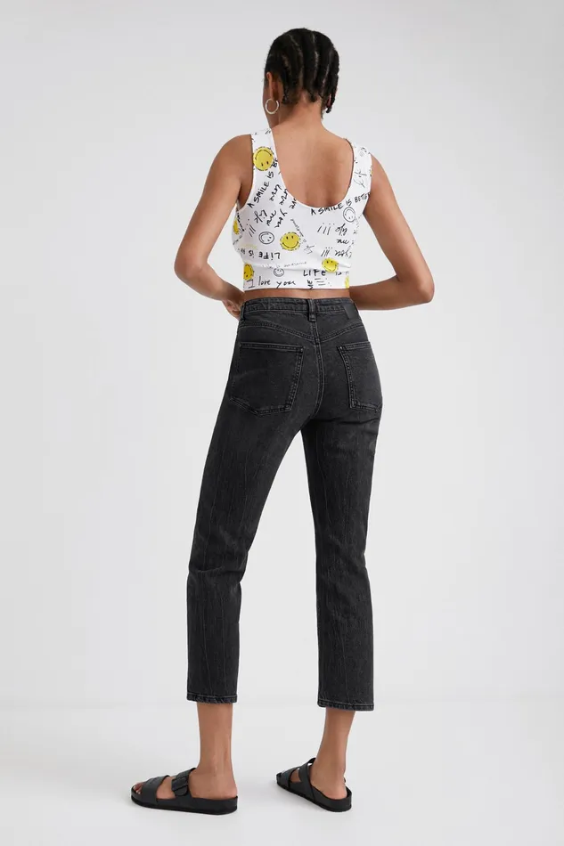 Straight Ankle Grazer Jeans Women Desigual Jeans