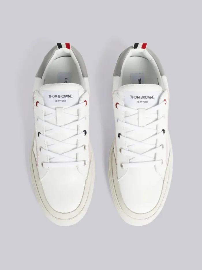 Striped Laceup Sneakers White Men Thom Browne Sneakers Striped Laceup Sneakers White Men Thom Browne Sneakers
