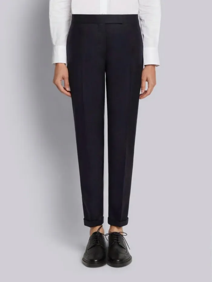 Super 120s Twill Low Rise Skinny Trouser Navy Women Thom Browne Trousers