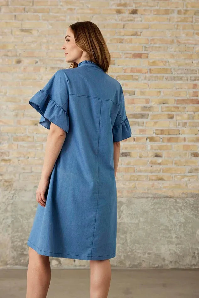 SUSAN DRESS 16103 509 Denim Blue 509 Women IN FRONT DRESSES