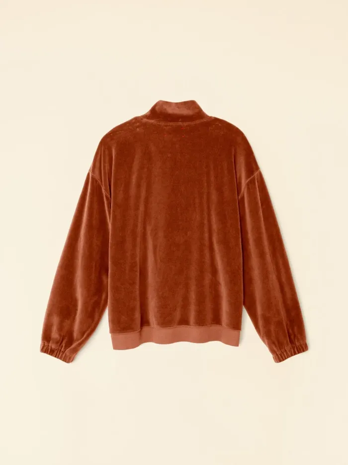 Sweats and Tees Women Brown Sugar Oliver Velour Sweatshirt XRENA Sweats and Tees Women Brown Sugar Oliver Velour Sweatshirt XRENA