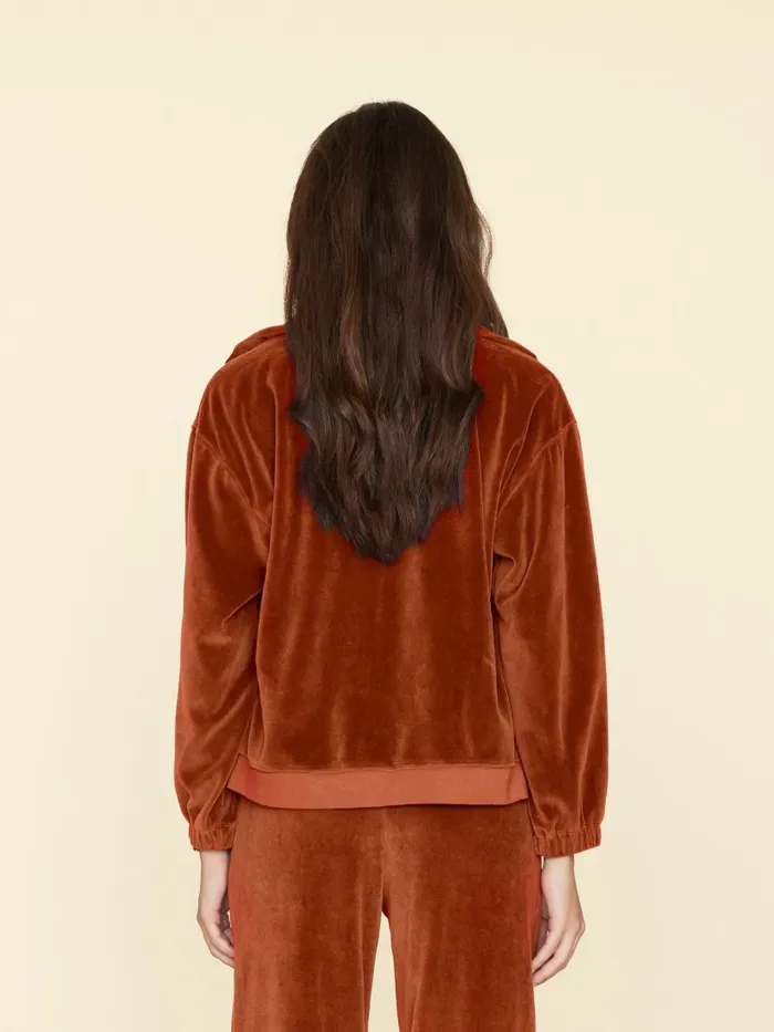 Sweats and Tees Women Brown Sugar Oliver Velour Sweatshirt XRENA Sweats and Tees Women Brown Sugar Oliver Velour Sweatshirt XRENA