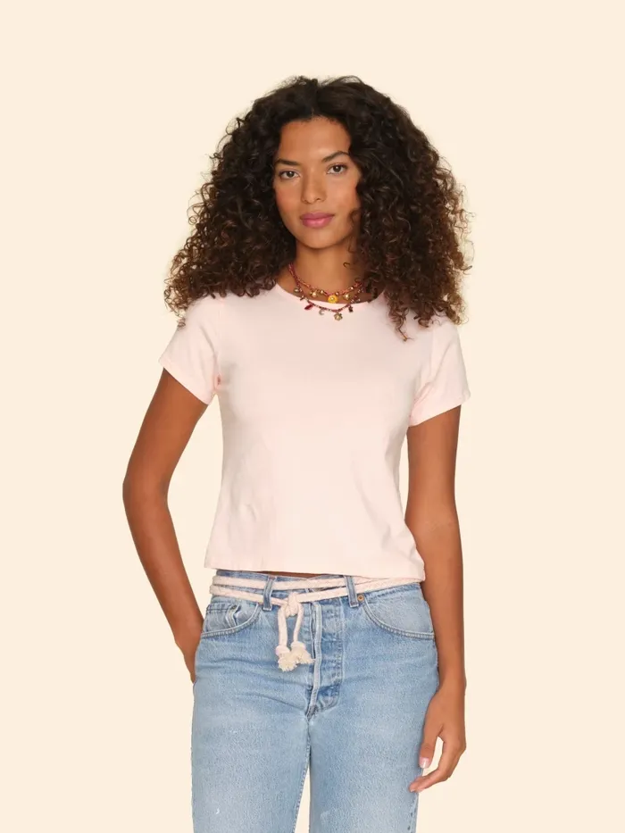 Sweats and Tees XRENA Women Cameo Shells Pixie Tee