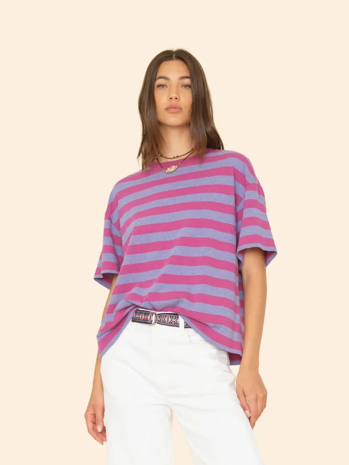 Sweats and Tees XRENA Women Lavender Berry Palmer Tee