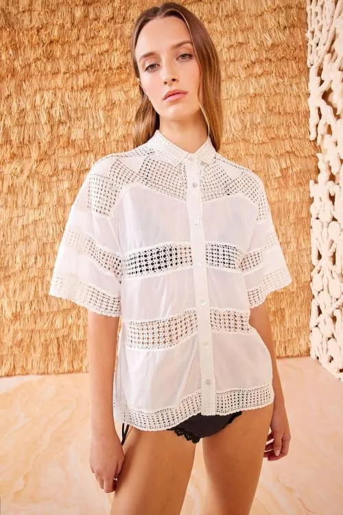 Swimwear Women Ulla Johnson Amal Coverup Cowrie Swimwear Women Ulla Johnson Amal Coverup Cowrie