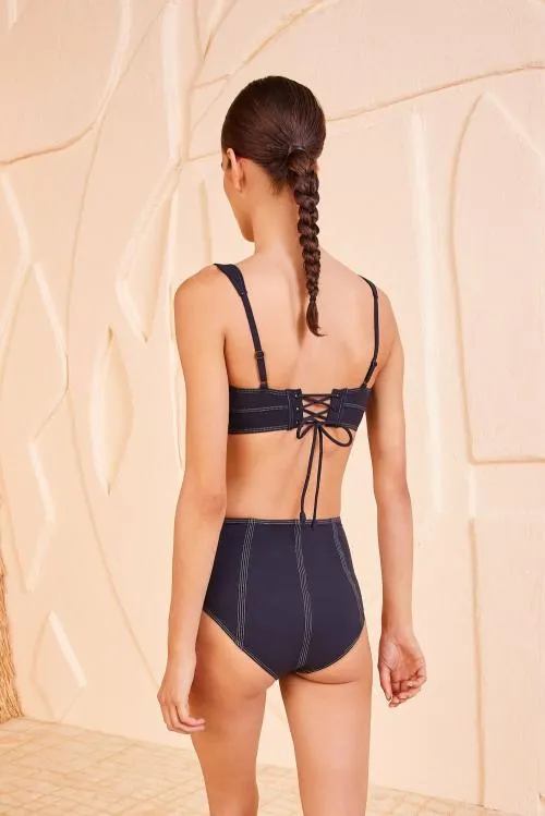 Swimwear Women Ulla Johnson Ravello Bikini Top Noir Swimwear Women Ulla Johnson Ravello Bikini Top Noir