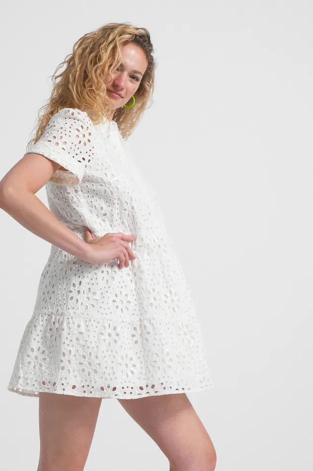 Swiss Embroidery Tshirt Dress Women Desigual Dresses