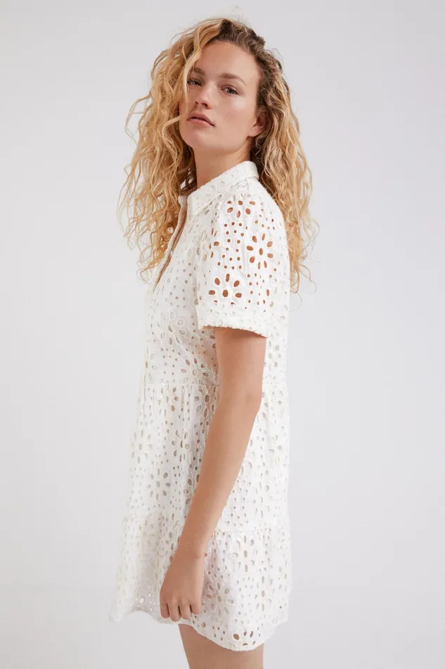Swiss Embroidery Tshirt Dress Women Desigual Dresses