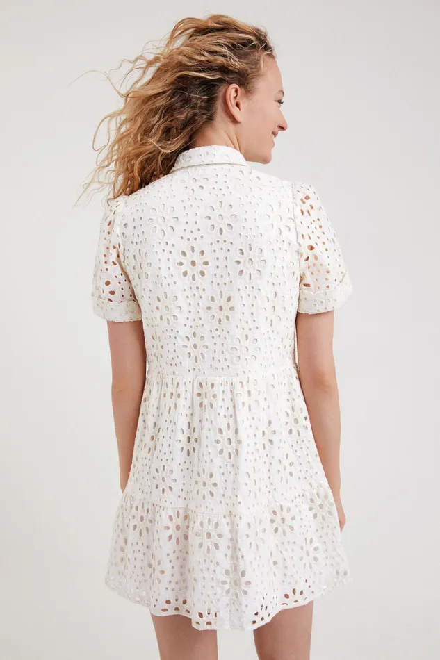 Swiss Embroidery Tshirt Dress Women Desigual Dresses