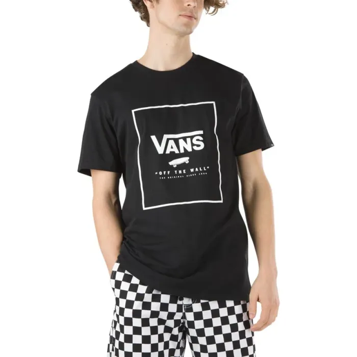 TShirts and Tanks Men Print Box TShirt BlackWhite Vans