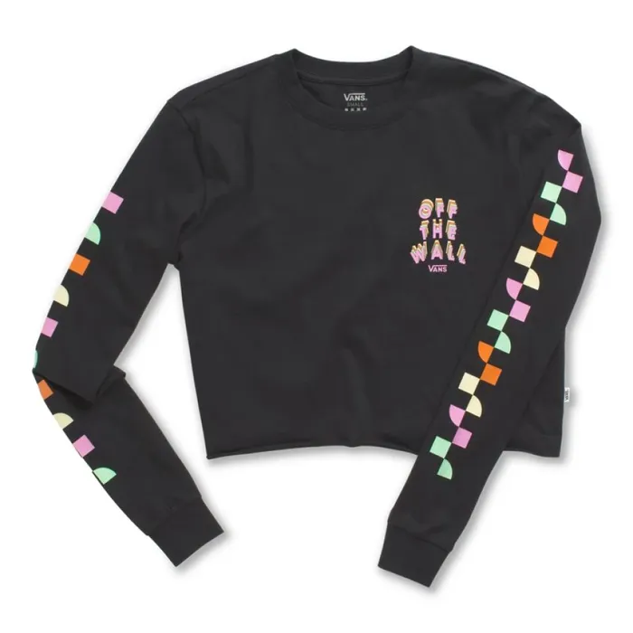 TShirts and Tanks Reign Marker Crop Long Sleeve Boyfriend Tee Black 8211 Vans Women TShirts and Tanks Reign Marker Crop Long Sleeve Boyfriend Tee Black 8211 Vans Women