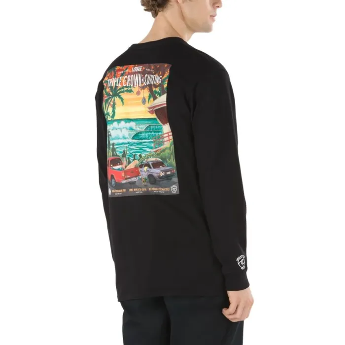 TShirts and Tanks Vans Men 2020 VTCS Poster Long Sleeve TShirt Black