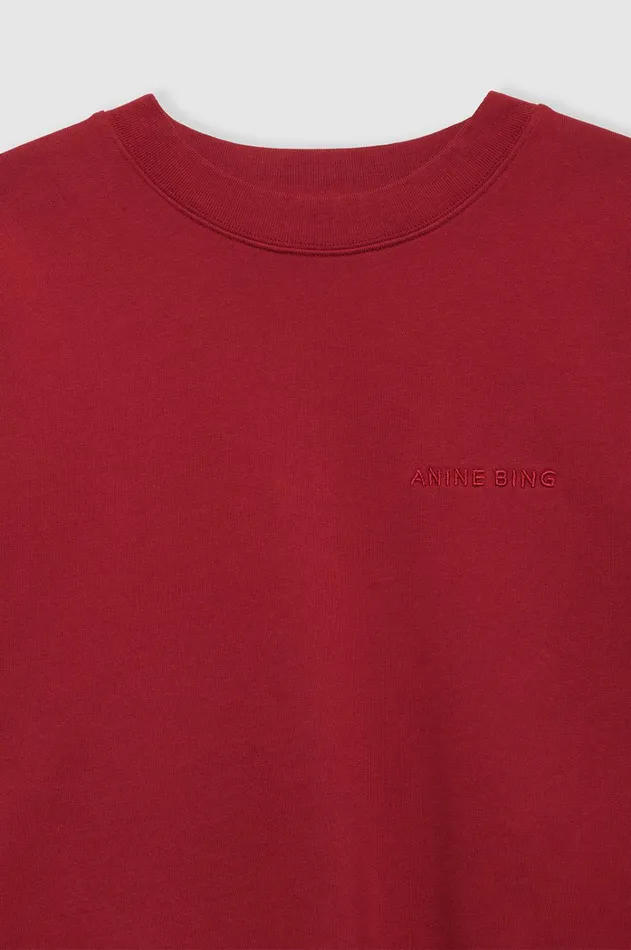 TShirts Sweatshirts Women ANINE BING Miles Sweatshirt 8211 Washed Red