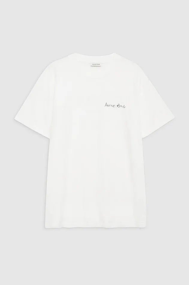 TShirts Sweatshirts Women ANINE BING Walker Tee Lyrics 8211 Ivory