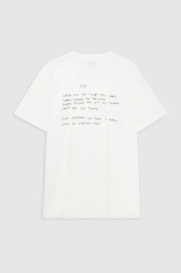 TShirts Sweatshirts Women ANINE BING Walker Tee Lyrics 8211 Ivory