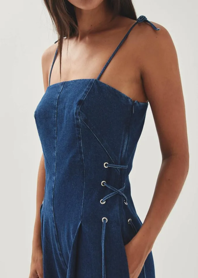Tania Blue Denim Jumpsuit Women ALOHAS Denim