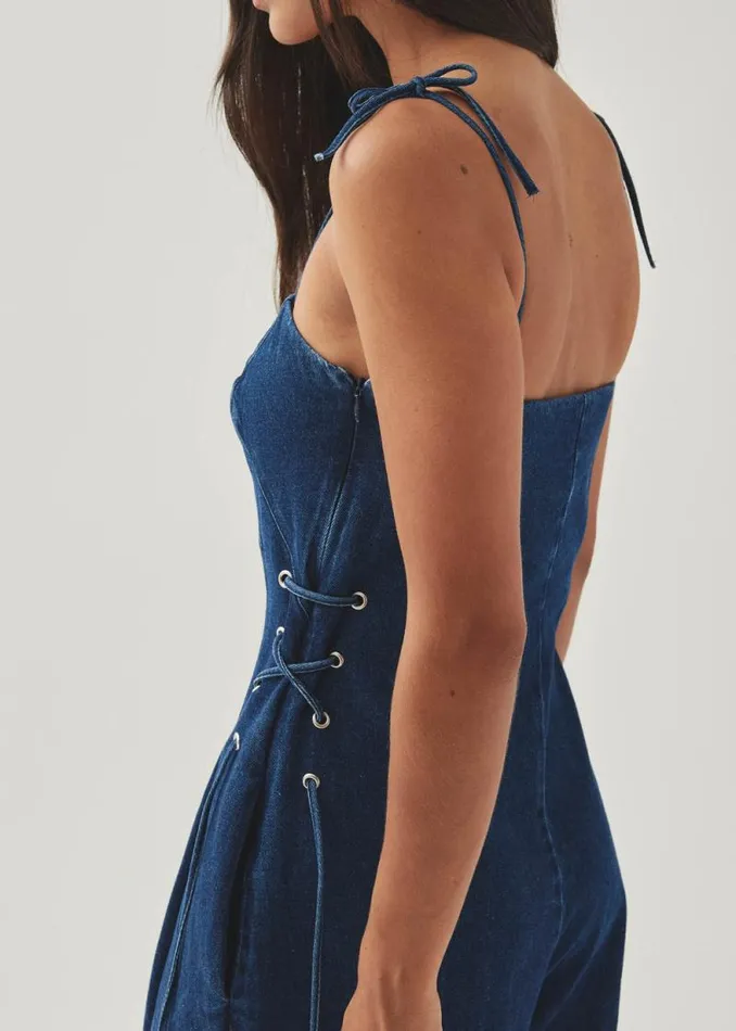 Tania Blue Denim Jumpsuit Women ALOHAS Denim