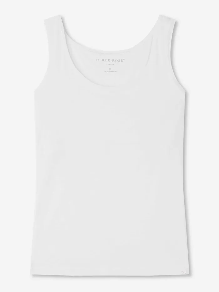Tank Tops Women Derek Rose Support Vest Lara Micro Modal Stretch White