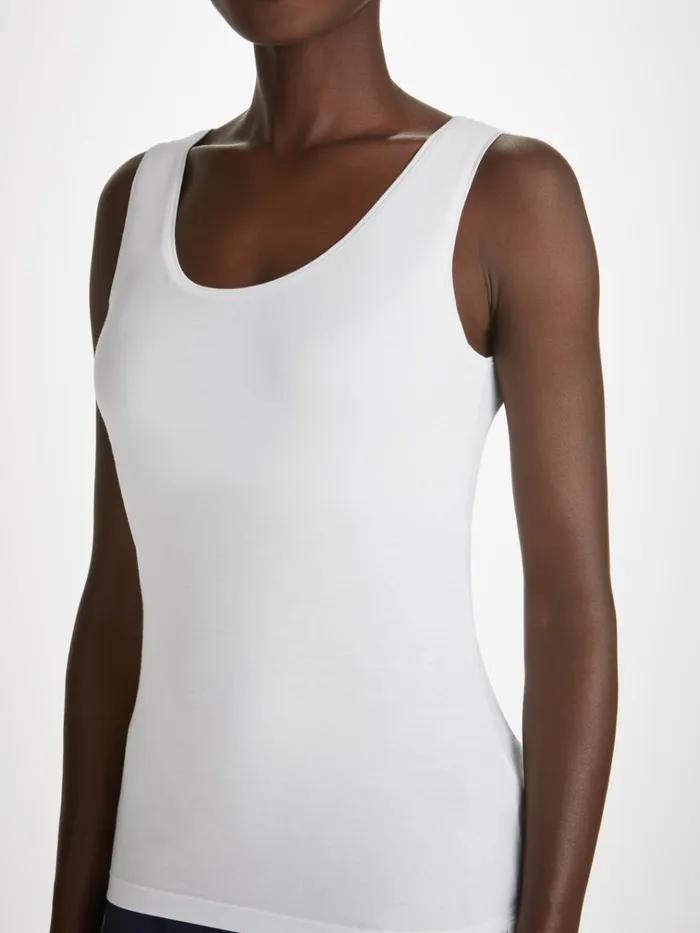 Tank Tops Women Derek Rose Support Vest Lara Micro Modal Stretch White