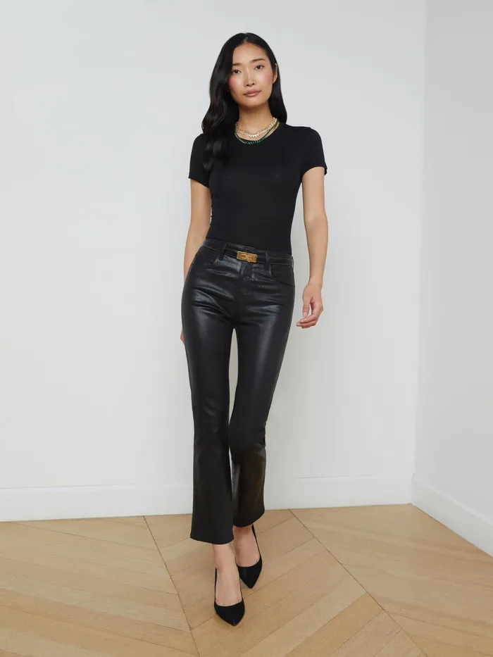 Tati Coated Micro Boot Jean Noir Coated Women L039Agence Coated Denim