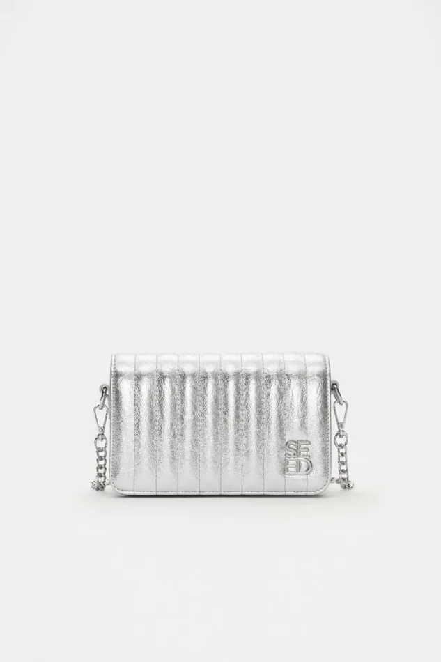 Teen Bags Seed Heritage Metallic Clutch Bag Silver