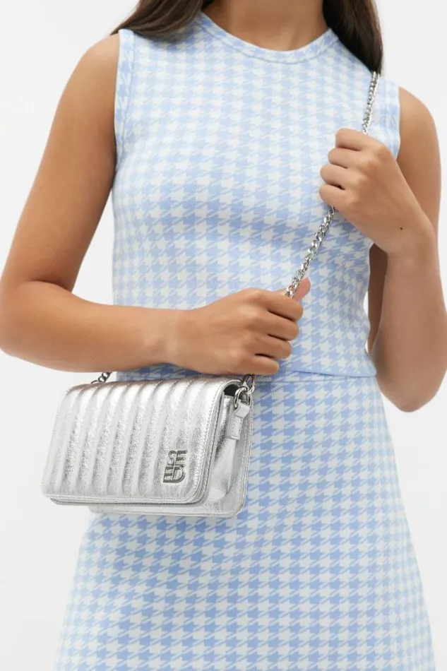 Teen Bags Seed Heritage Metallic Clutch Bag Silver