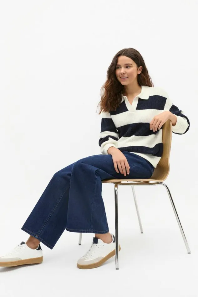 Teen Essentials Seed Heritage Polo Knit Sweater New Navy