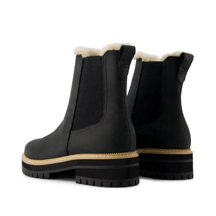 Toms Boots and Booties Bennet Boot Water Resistant Black Leather Faux Fur 8211 Women Toms Boots and Booties Bennet Boot Water Resistant Black Leather Faux Fur 8211 Women