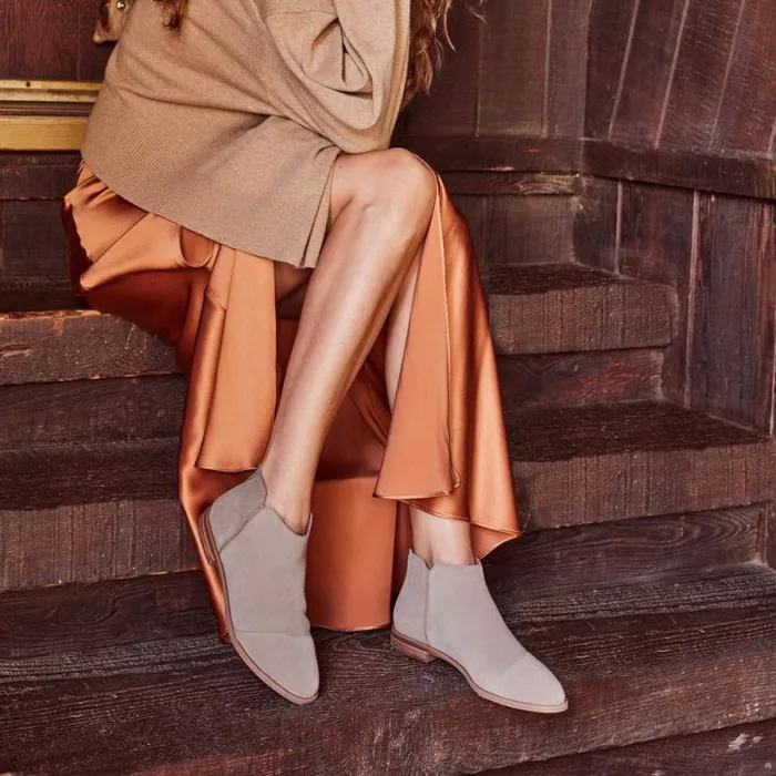 Toms Boots and Booties Rylie Ankle Bootie Natural Suede 8211 Women Toms Boots and Booties Rylie Ankle Bootie Natural Suede 8211 Women