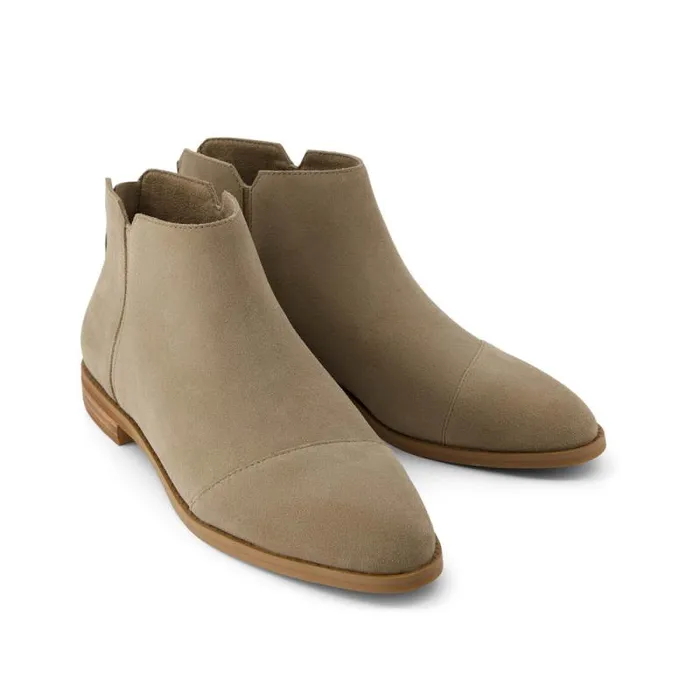 Toms Boots and Booties Rylie Ankle Bootie Natural Suede 8211 Women Toms Boots and Booties Rylie Ankle Bootie Natural Suede 8211 Women