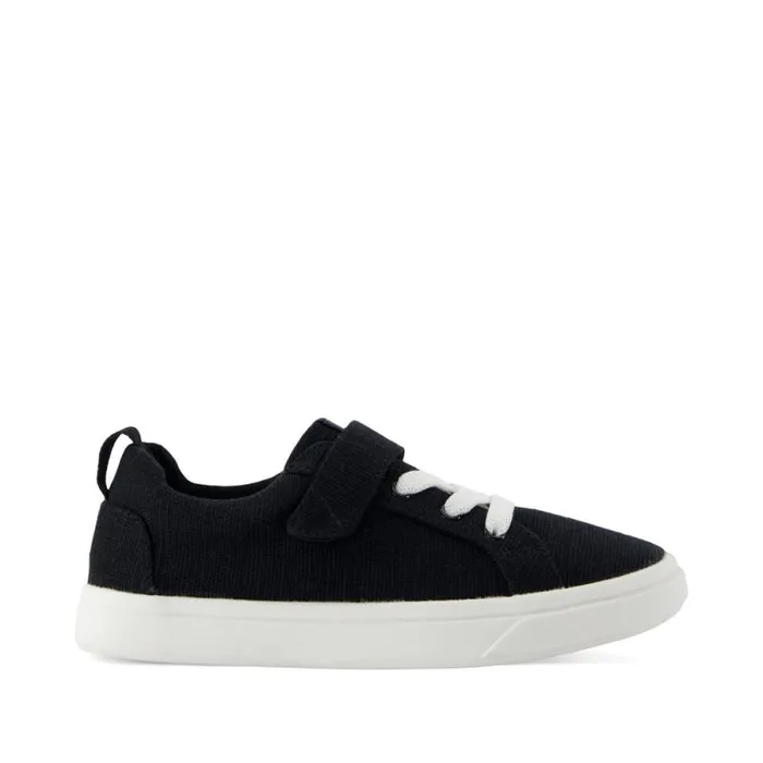 Toms Dress Casual Cruz LaceUp Kids Sneaker Black Heritage Canvas 8211 Kids