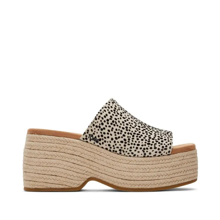 Toms Espadrilles Laila Mule Platform Sandal Mini Cheetah 8211 Women