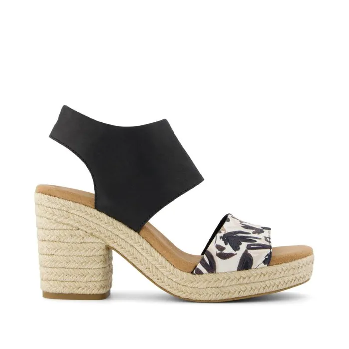 Toms Espadrilles Majorca Rope Platform Sandal Black Watercolor Floral 8211 Women Toms Espadrilles Majorca Rope Platform Sandal Black Watercolor Floral 8211 Women