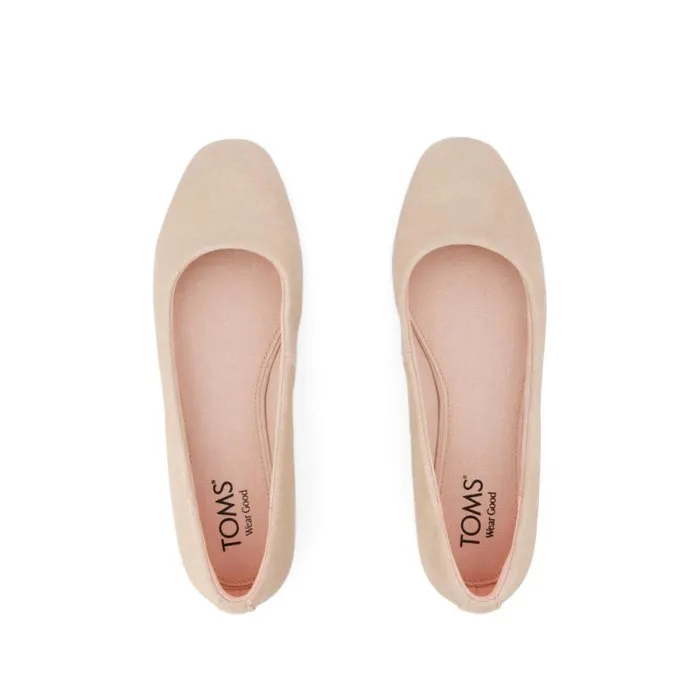 Toms Flats and Loafers Briella Flat Pale Rose Metallic Suede 8211 Women Toms Flats and Loafers Briella Flat Pale Rose Metallic Suede 8211 Women