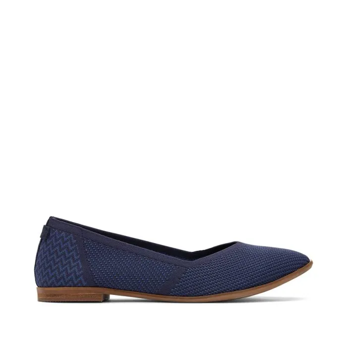 Toms Flats and Loafers Jutti Neat Flat Navy Knit 8211 Women