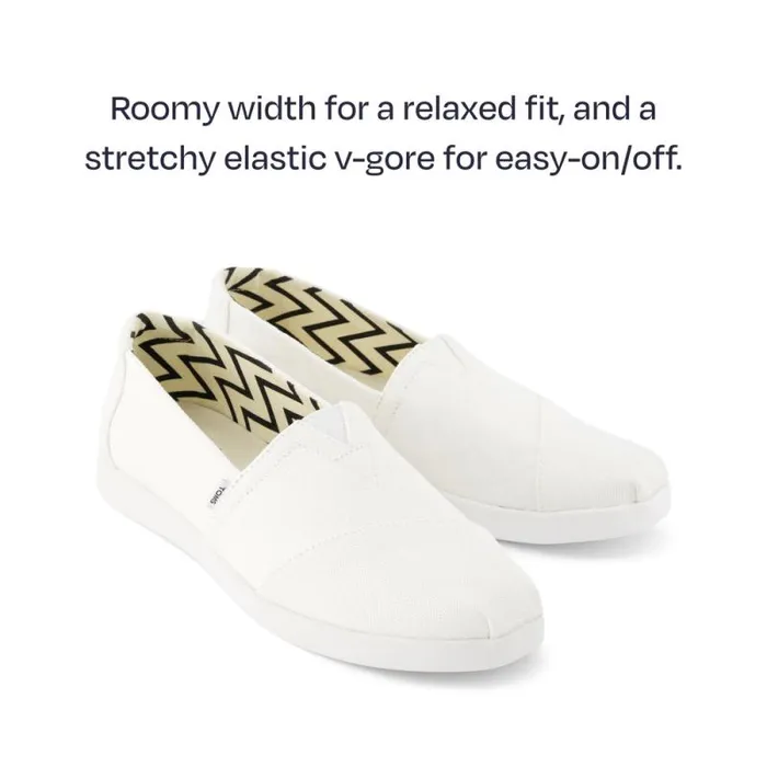Toms Slip Ons Alpargata Plus White Recycled Cotton Canvas 8211 Women Toms Slip Ons Alpargata Plus White Recycled Cotton Canvas 8211 Women